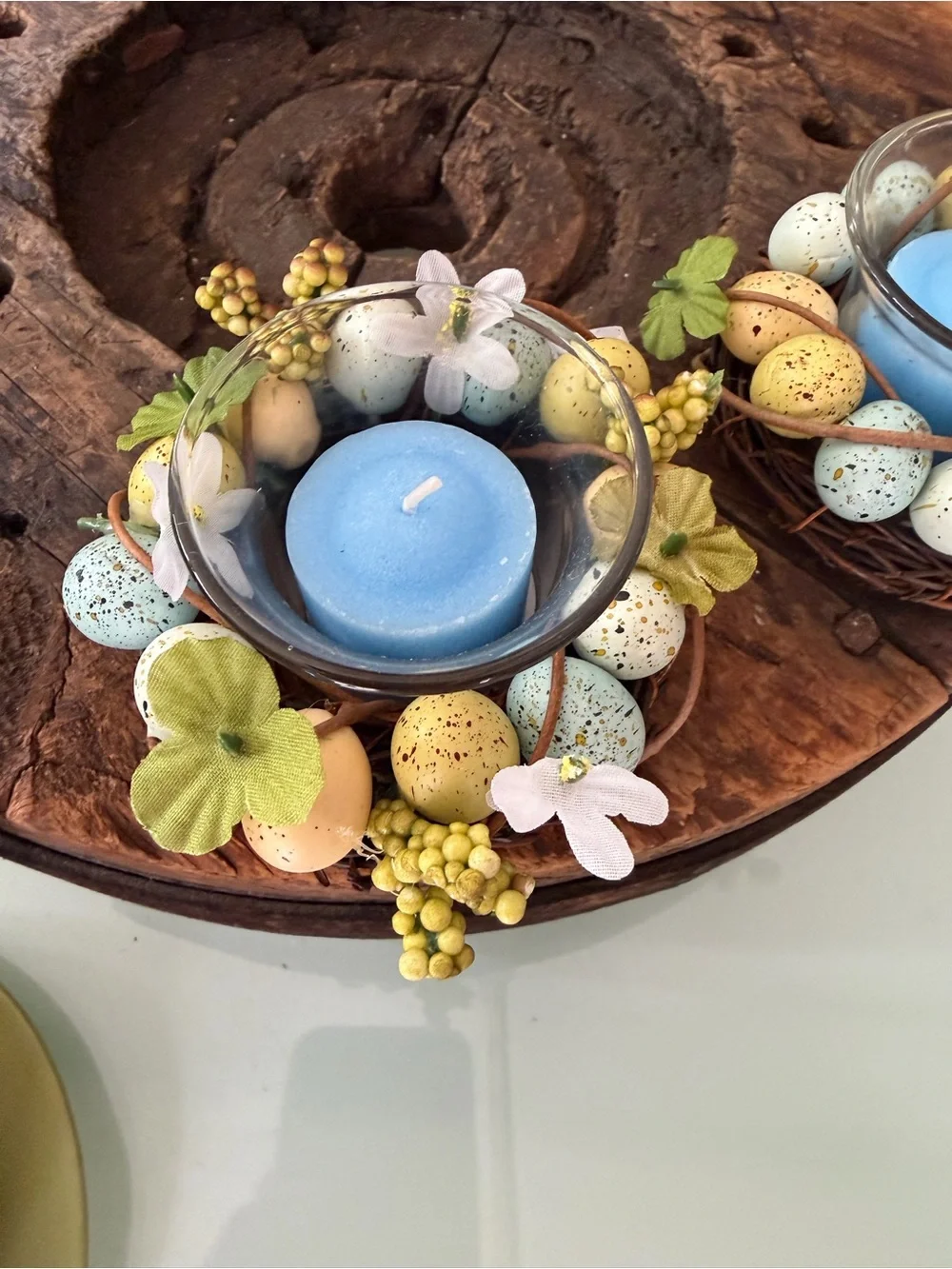 Bird & Egg Berry Nests Candle Holders - Set of 2